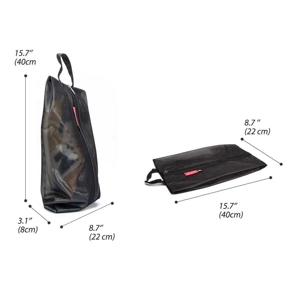 Water Resistant Shoe Bags with Zipper 2 Pack Black L753731
