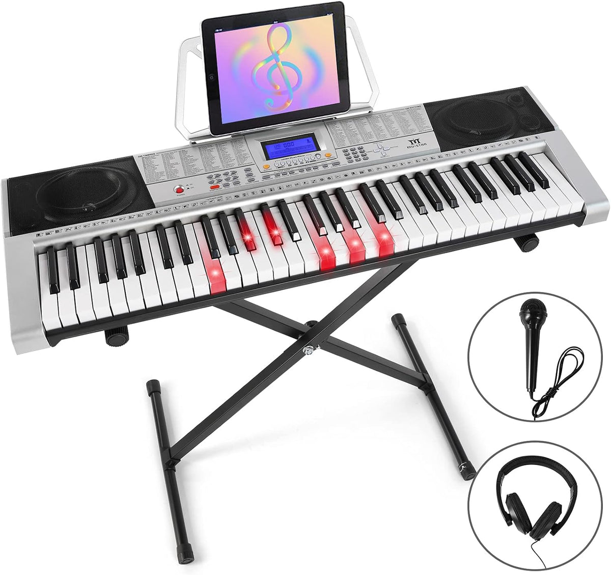 61 Key Portable Electric Piano Keyboard with Stand N244