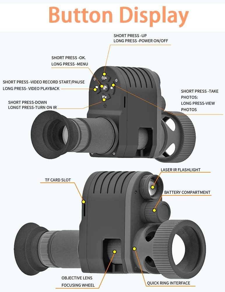 Night Vision Scope 1080P Hunting Riflescope with Quick Install Rings Y5883