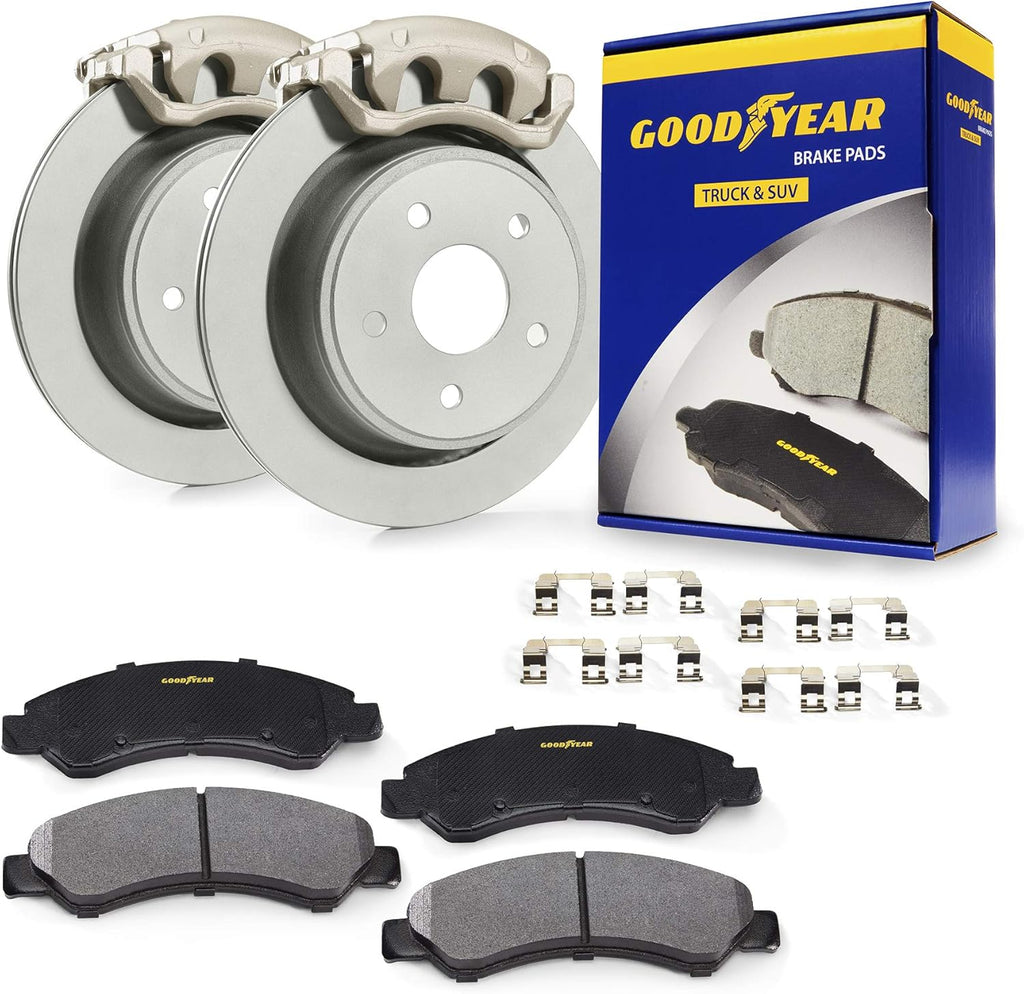 Rear Brake Kit Calipers Rotors Ceramic Pads N36186