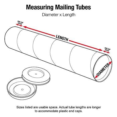 2 x 12x22 Blue Mailing Tubes with Caps T858554
