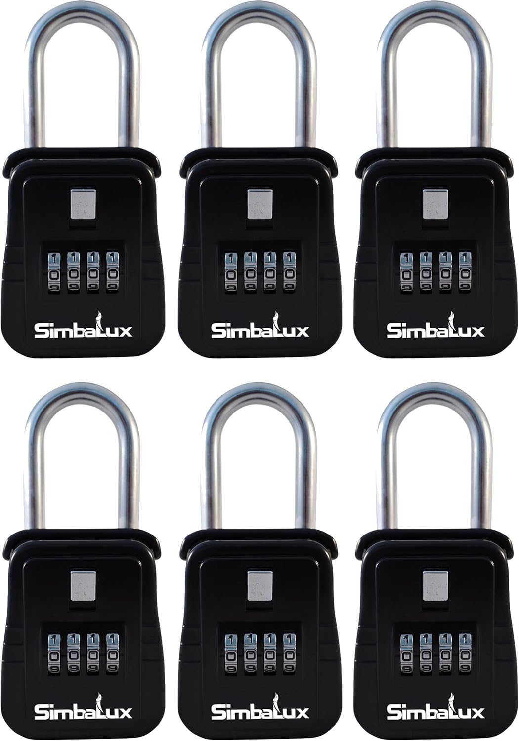 Combo Realtor Lockbox 4 Digit Combination Real Estate Lock Box, 6-Pack Pack of 2 A68715