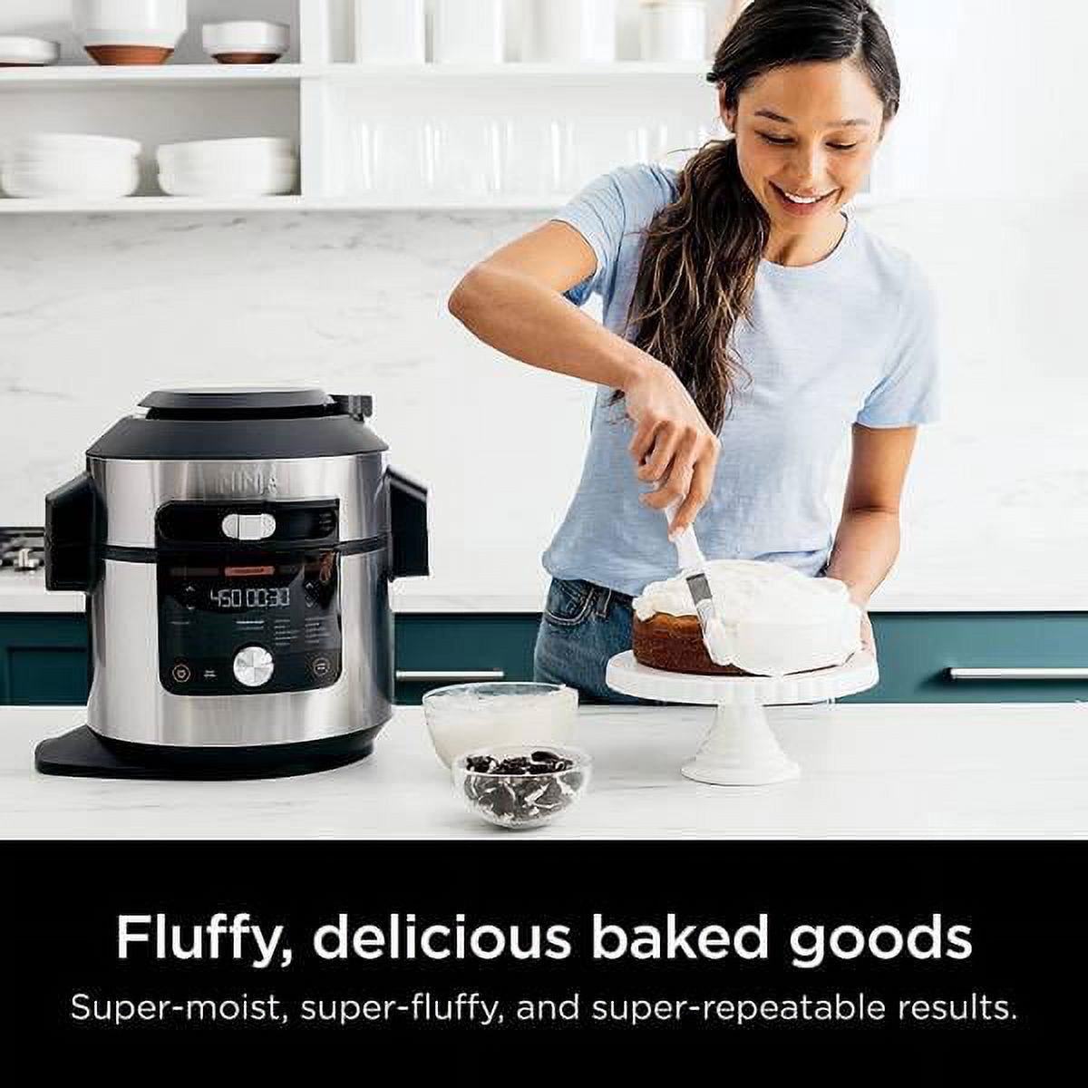 14-in-1 8 qt XL Pressure Cooker Steam Fryer with SmartLid W555