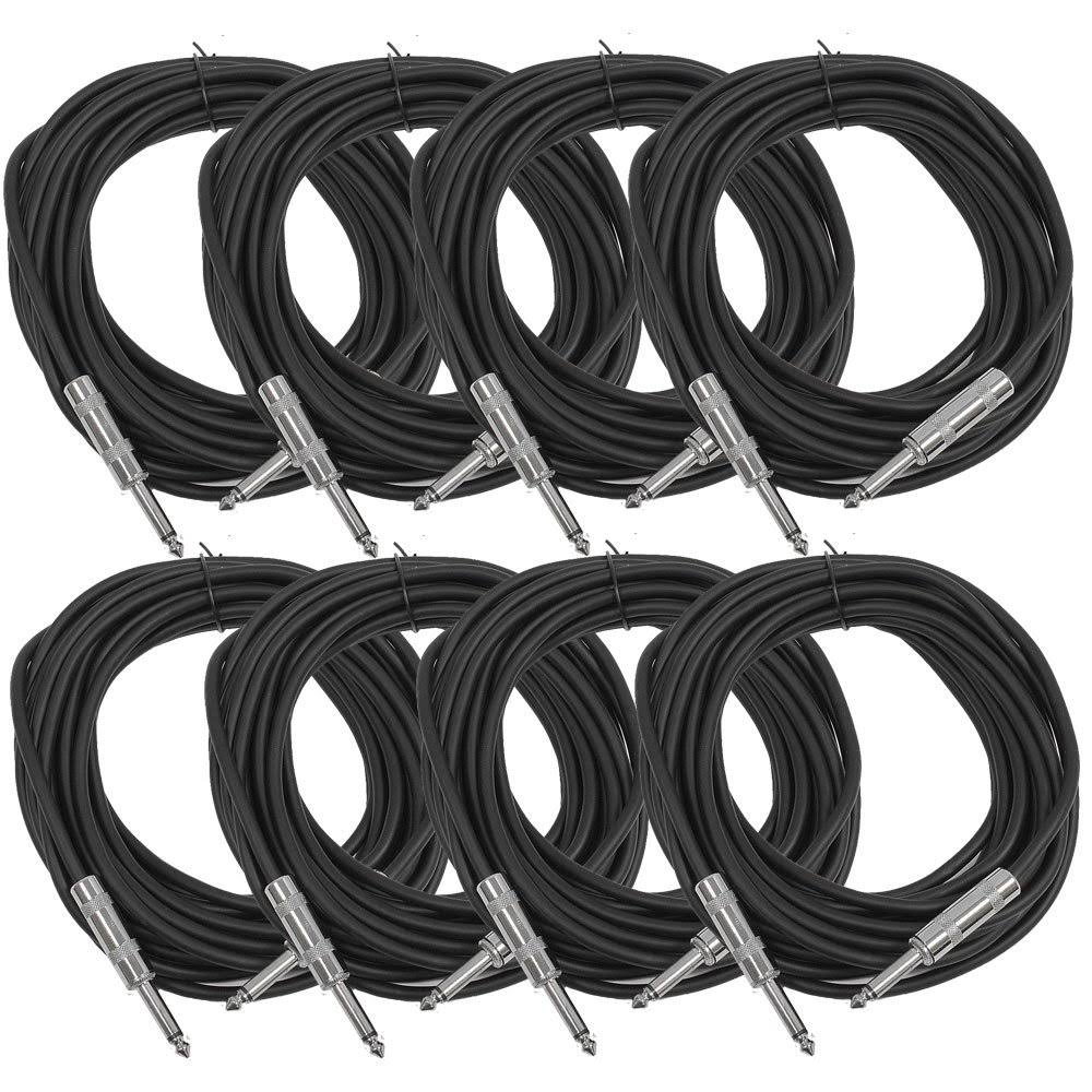 8 Pack 25 Foot TS 1/4 Patch Cables O7784