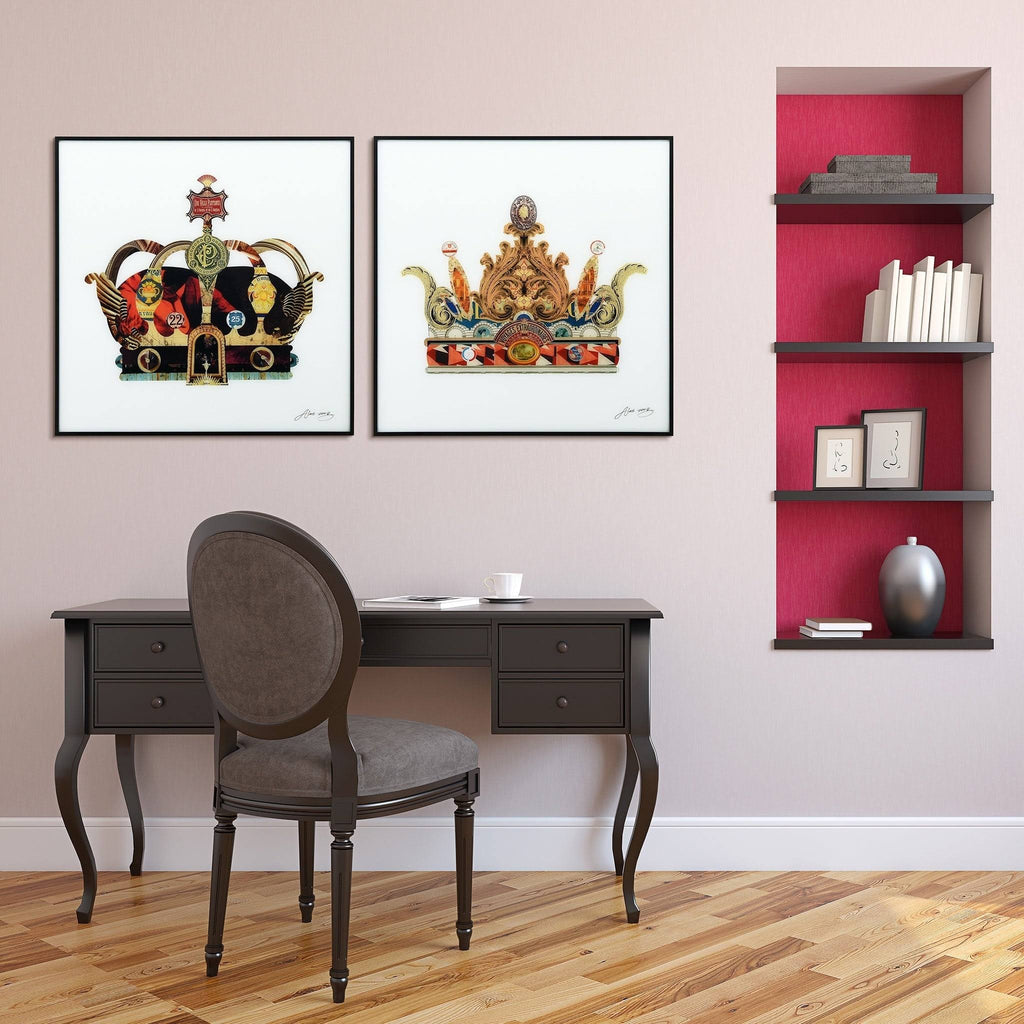 Printed on Glass Art with Anodized Aluminum Black Frame Wall G52673