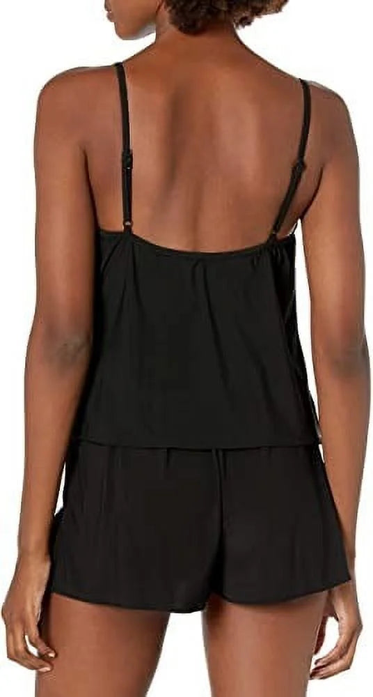 Black Wrap-Tie One-Piece Swimsuit J9014