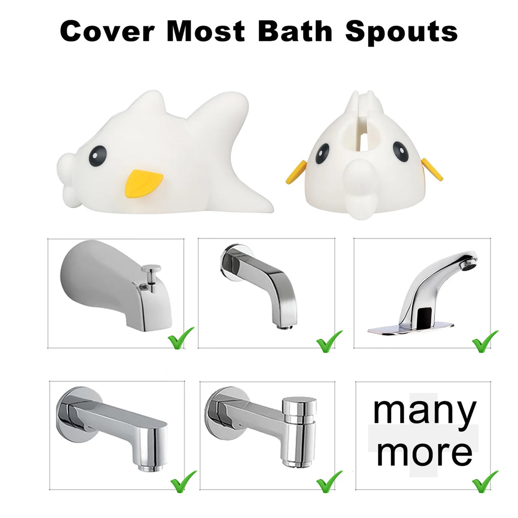 White Faucet Cover with 2 Toys X382