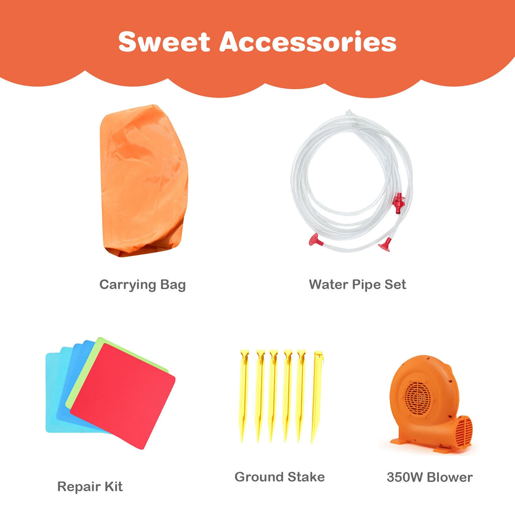 Inflatable Water Slide Bounce House with 350W Blower G228593