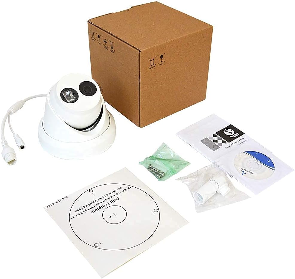 4MP PoE Outdoor Turret IP Camera with 98ft Night Vision, IP67 Waterproof, 256GB Micro SD Storage V71283