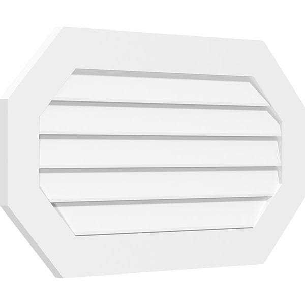 PVC Horizontal Elongated Octagon Gable Vent K9020