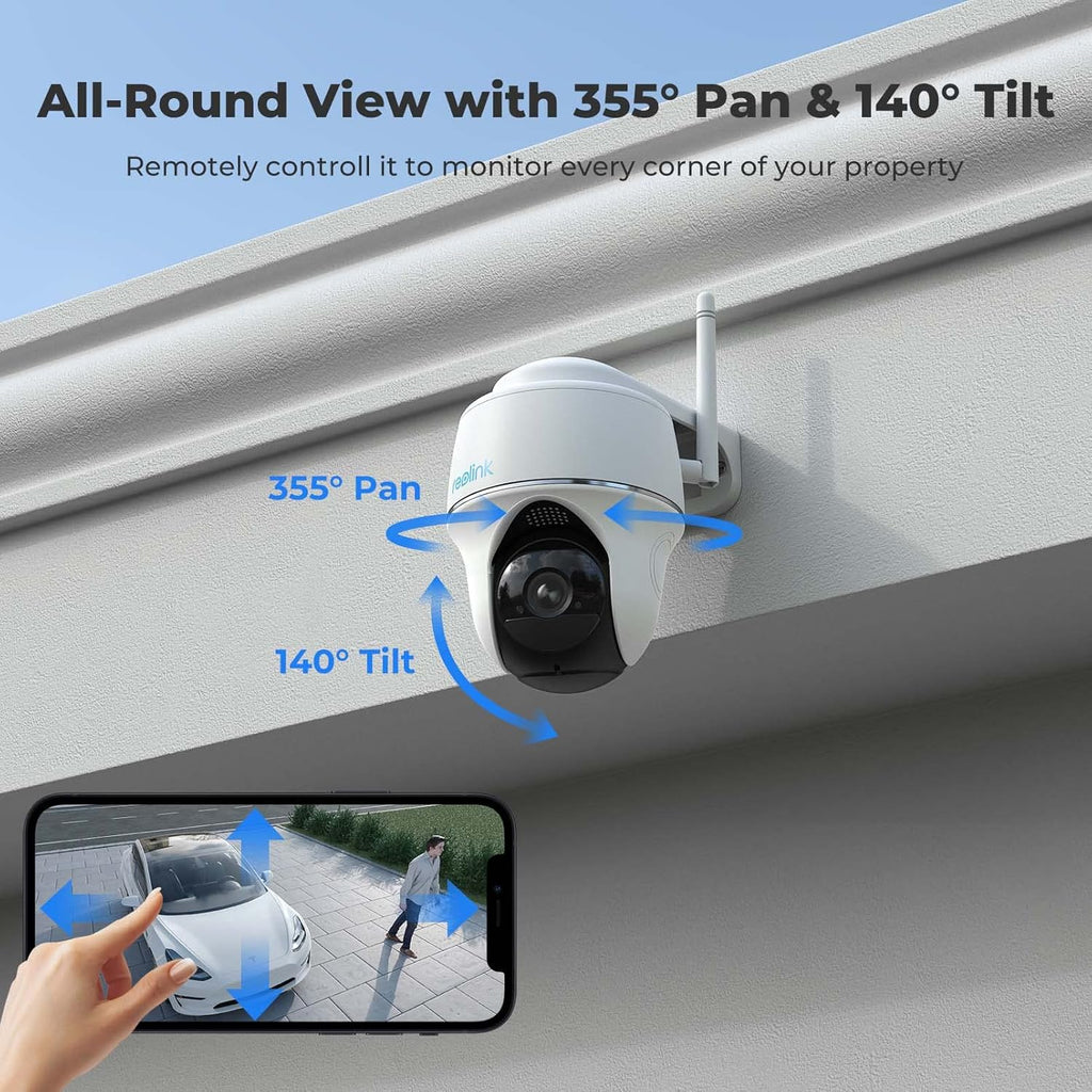 2K Wireless Solar Battery Camera with PIR Motion Sensor E64229