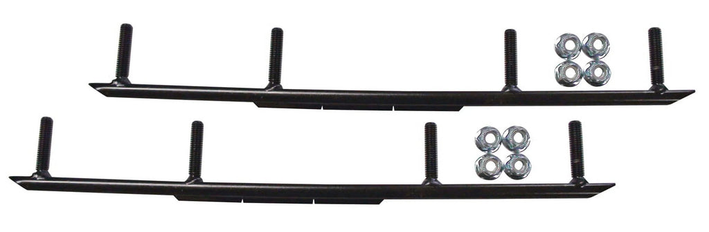 White MTX Snowmobile Skis with 6" Round Bars Complete Kit P590895