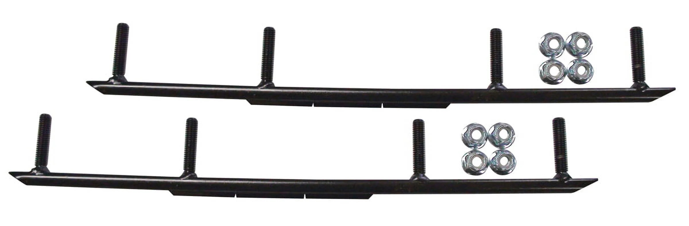 White MTX Snowmobile Skis with 6" Round Bars Complete Kit P590895
