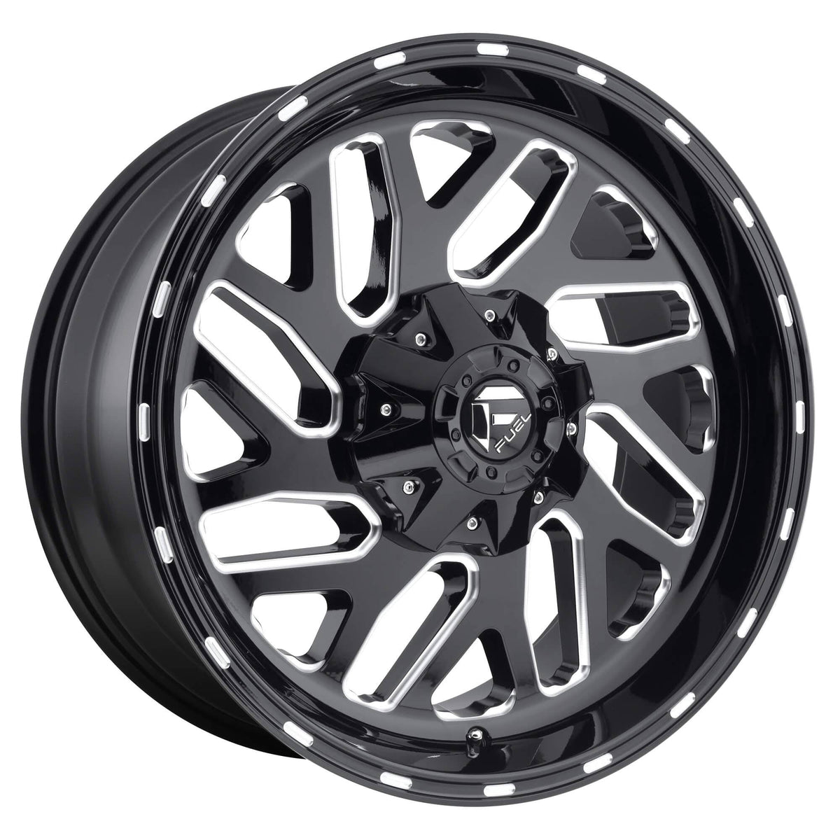 Gloss Black Milled 22x8.25 8x165.10 Wheel U299