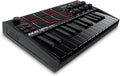 25 Key USB MIDI Keyboard Controller with 8 Backlit Drum Pads, 8 Knobs (White) R4455