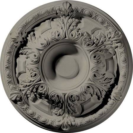 19 inch x 1 1/2 inch Hand-Painted Flash Gold Ceiling Medallion L17388