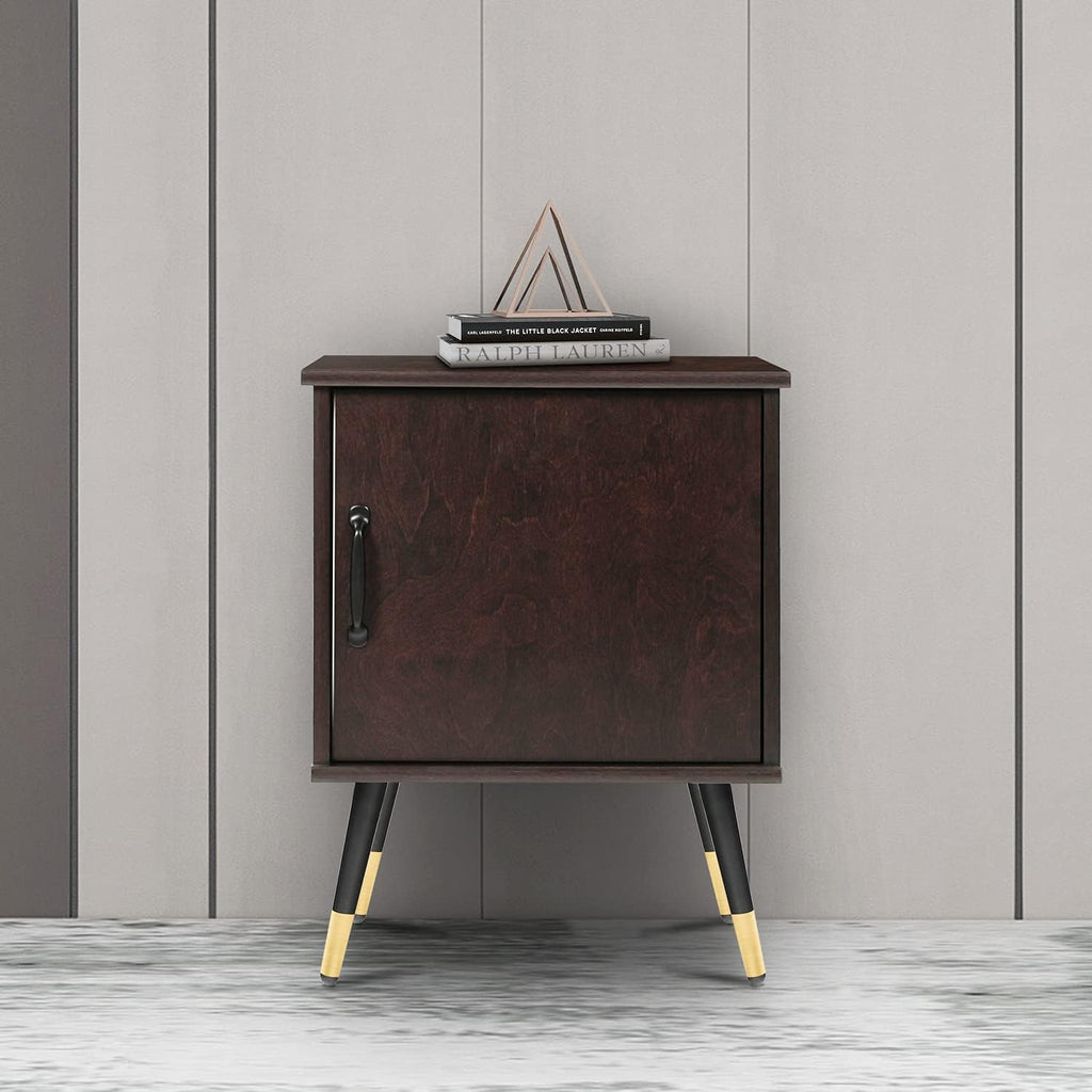 Rustic Brown Wood Nightstand A323908