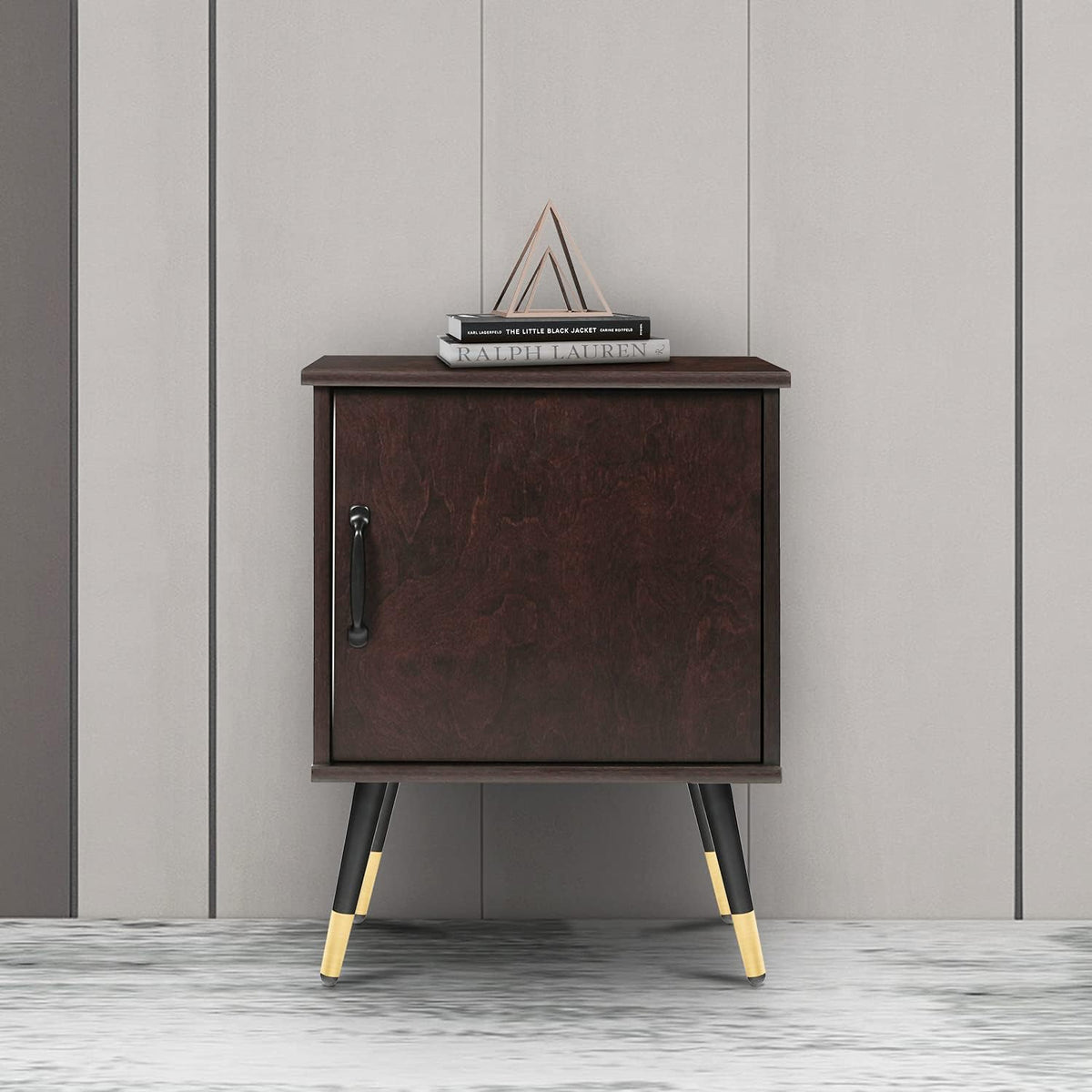 Rustic Brown Wood Nightstand A323908