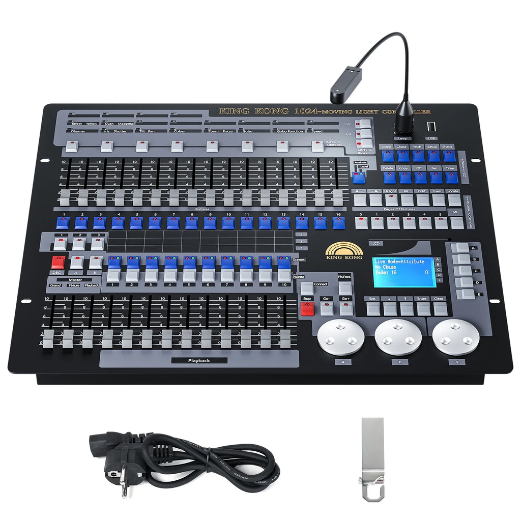 DJ Lighting Controller with Flightcase, Grand Console DMX and MIDI Operator 1024 Channel R778934
