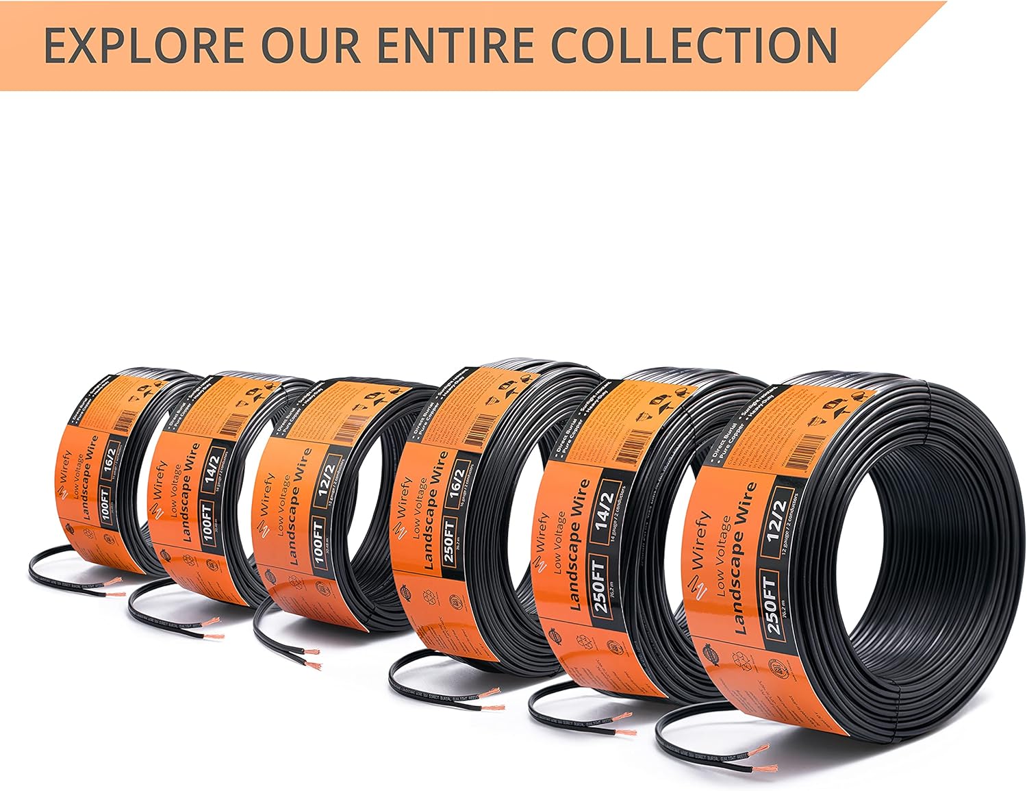 12/2 Low Voltage Landscape Lighting Wire 250 Feet H9091
