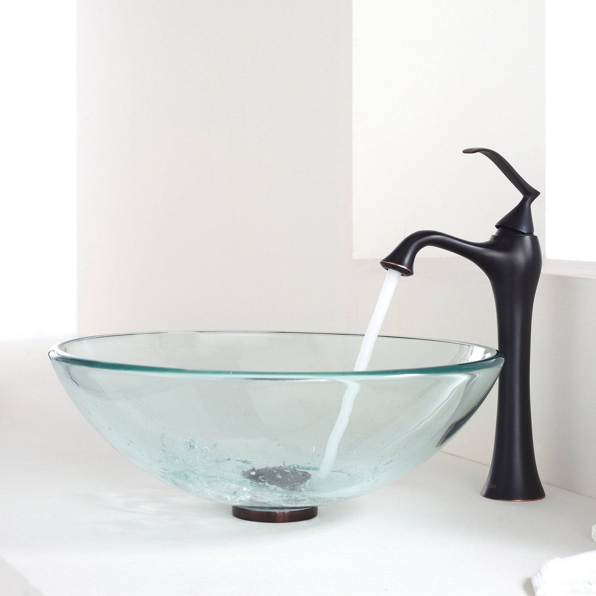 Oil Rubbed Bronze Vessel Bathroom Faucet with Pop Up Drain T437004