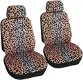 Pink Leopard Animal Print Car Seat Covers Full Set G9763
