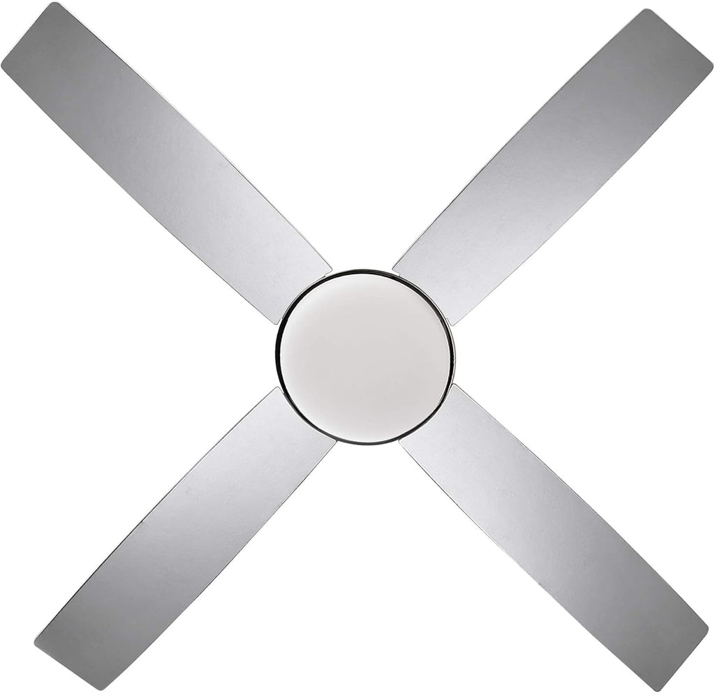 Brushed Nickel Contemporary Indoor Ceiling Fan with LED Light Kit and Remote Control N550683