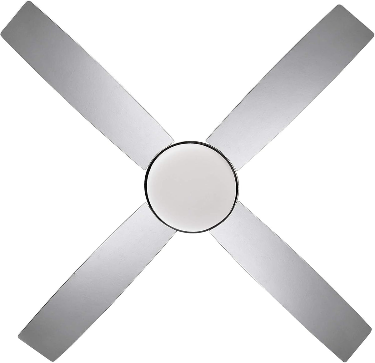 Brushed Nickel Contemporary Indoor Ceiling Fan with LED Light Kit and Remote Control N550683