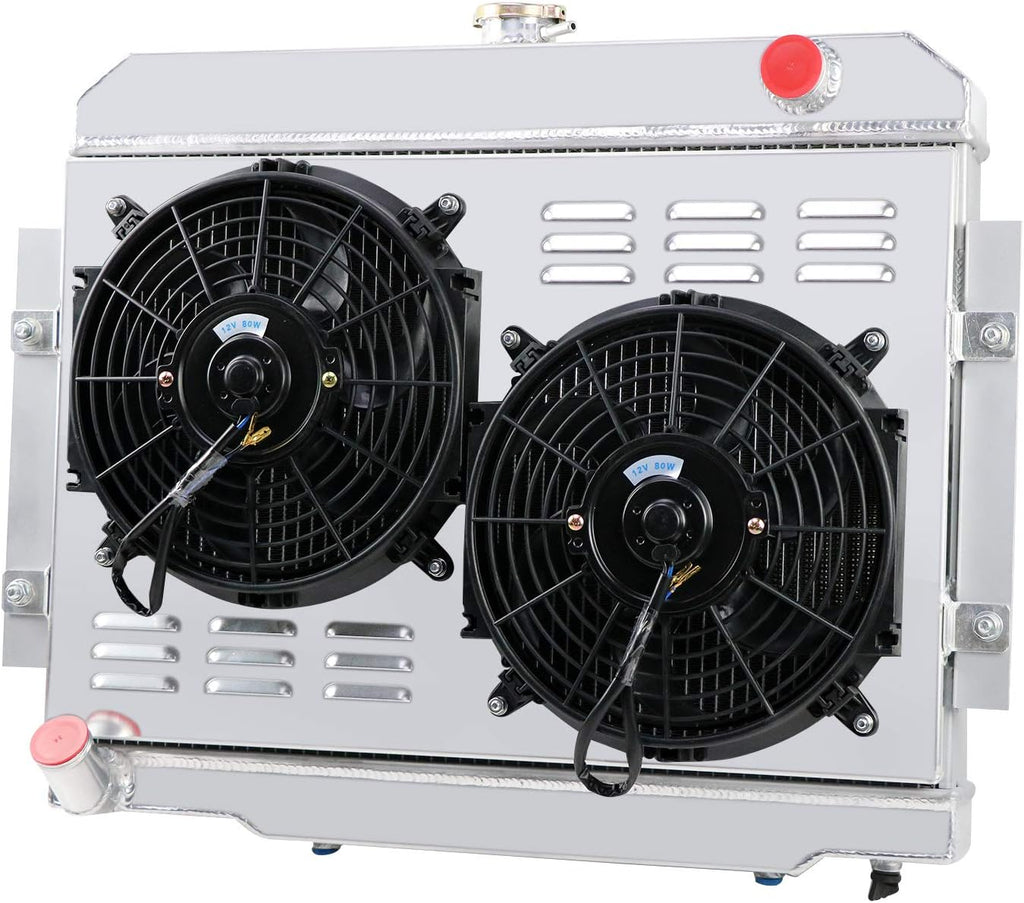 4 Rows All Aluminum Radiator with Shroud and 2x12" Fans B678640