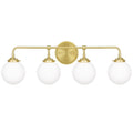 Satin Brass 4 Light Bath Vanity with Opal Etched Glass L63934
