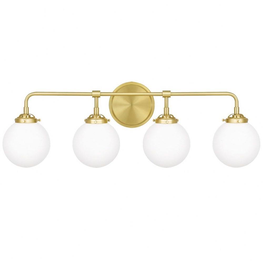 Satin Brass 4 Light Bath Vanity with Opal Etched Glass L63934