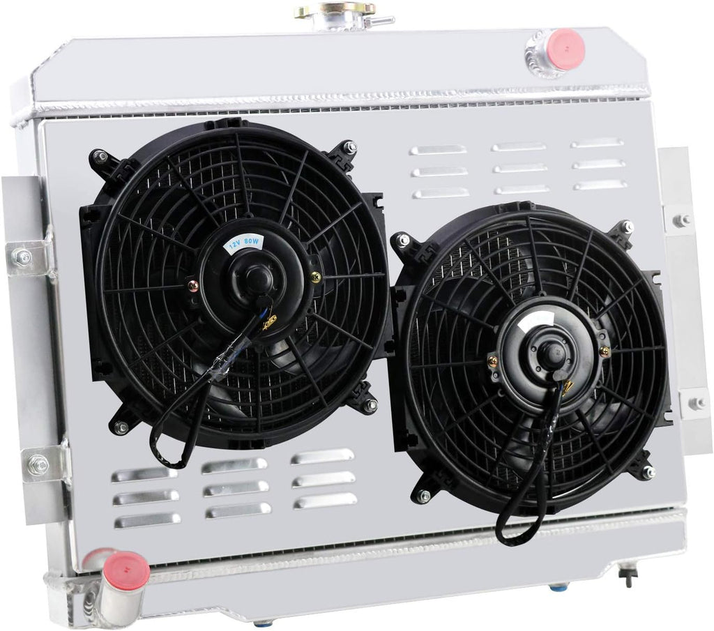 4 Rows All Aluminum Radiator with Shroud and 2x12" Fans B678640