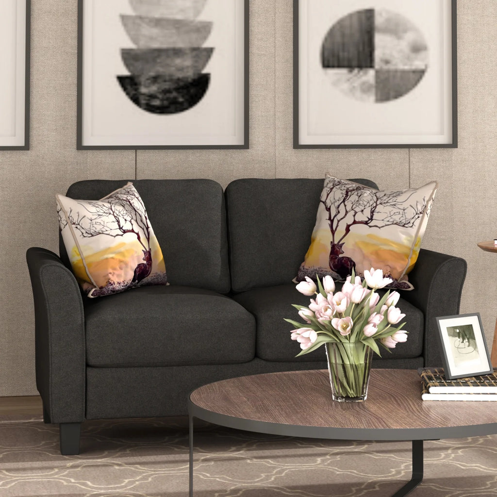 Black Double Seat Sofa Chair G2953