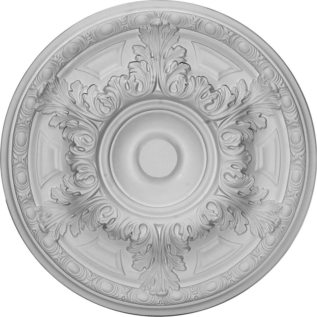 19 inch x 1 1/2 inch Hand-Painted Flash Gold Ceiling Medallion L17388