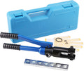 Hydraulic Cable Lug Tool, 6 AWG to 4/0 AWG Battery Cable Crimping Tool Set F9447