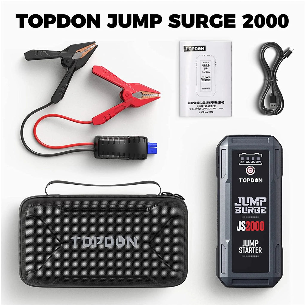 12V 2000A Peak Portable Jump Starter for 8L Gas/6L Diesel Engines X621