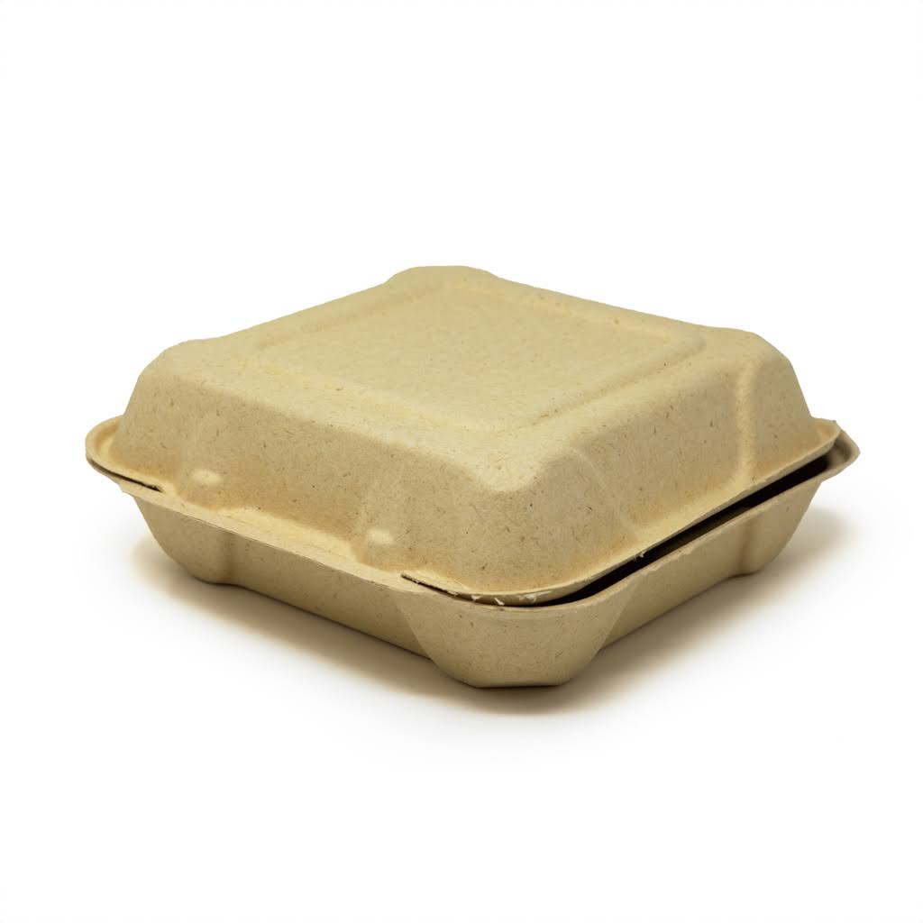 Greenware 9x22 x 9x22 1-Compartment Plant Fiber Blend Hinged Container - 200/Case I27043