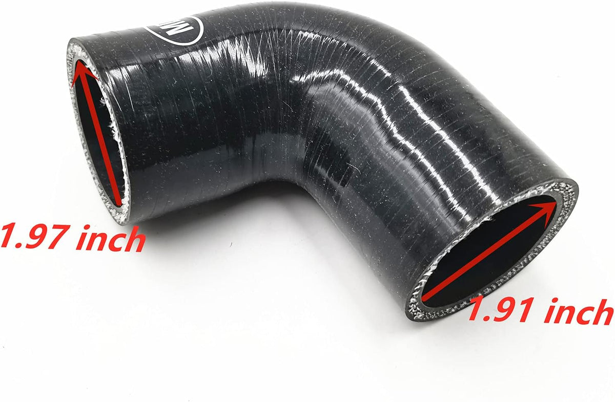 Top Mount Intercooler Hose Kit Black Pack of 2 L386