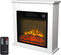 White Wood Fireplace Cabinet with Mantel Freestanding Fireplace Heater A2057