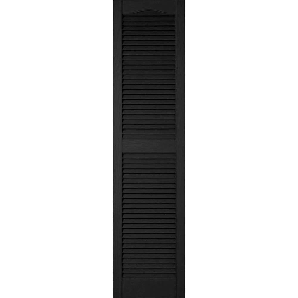 Black Vinyl Open Louver Shutters W34818