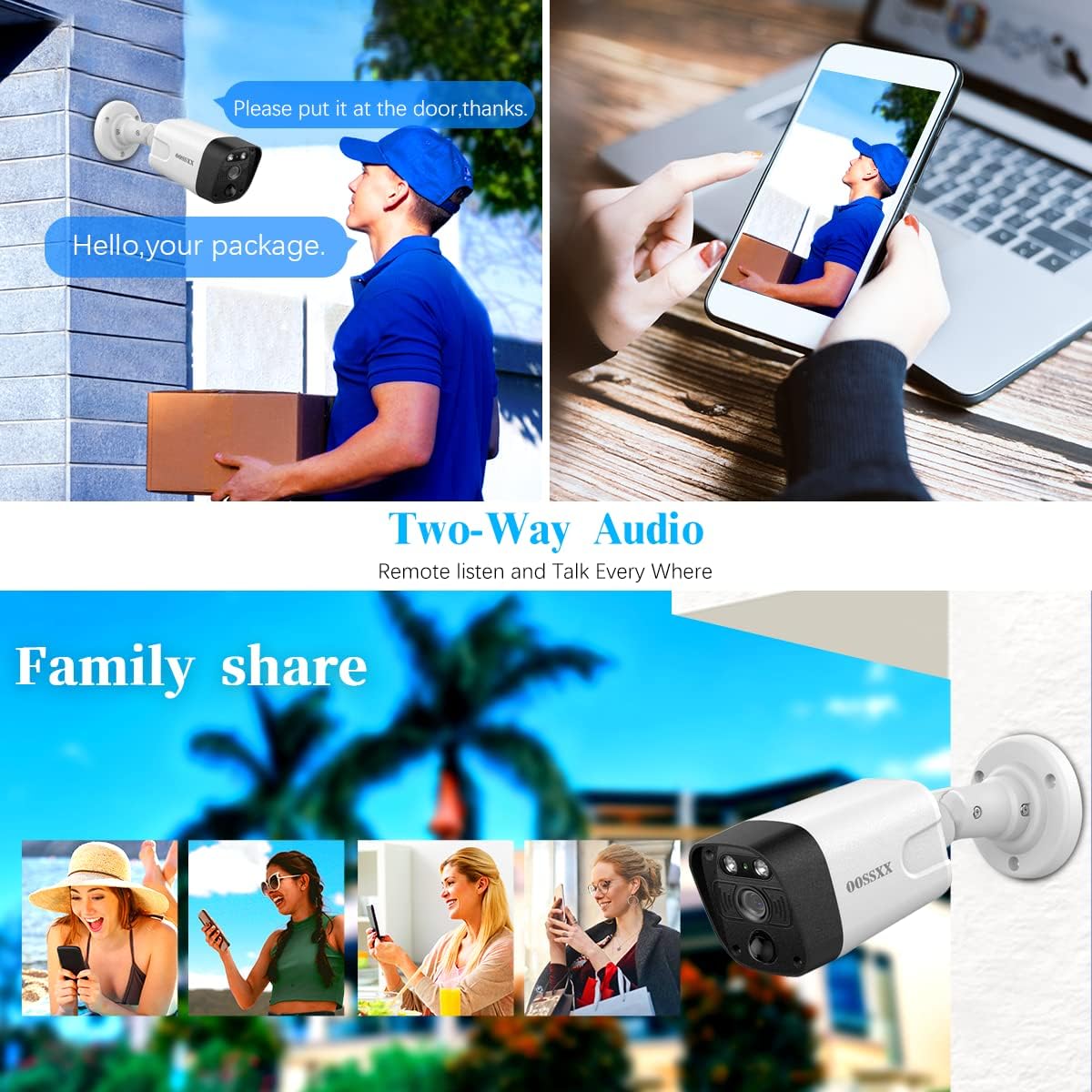 4K 8.0 Megapixel 130° Ultra Wide-Angle 2-Way Audio PoE Outdoor Security Camera X825199