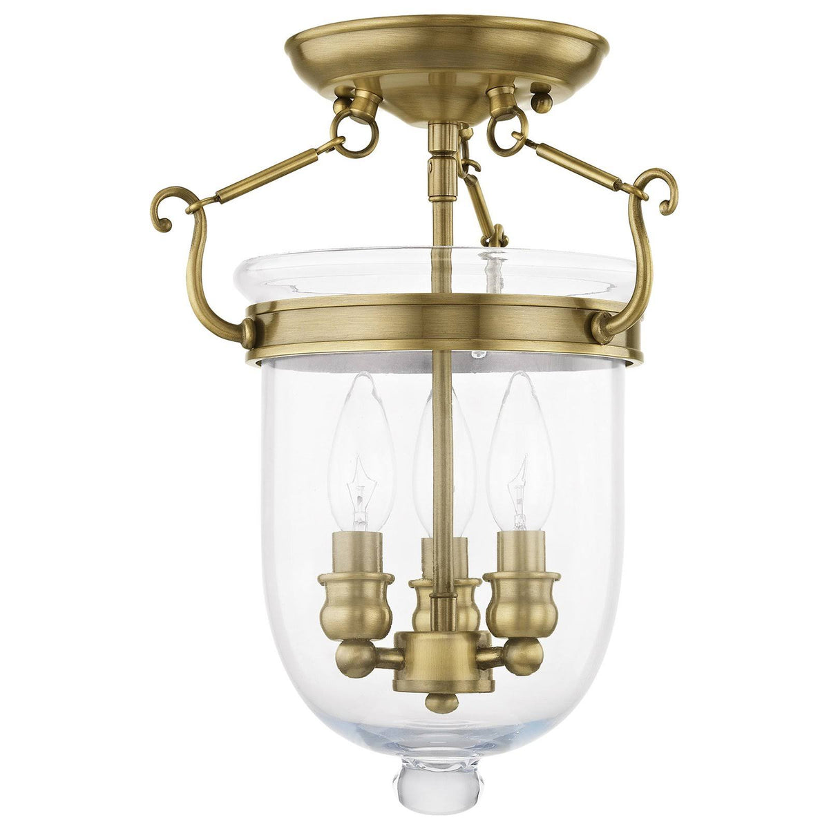 Polished Nickel 3 Light Ceiling Mount T291
