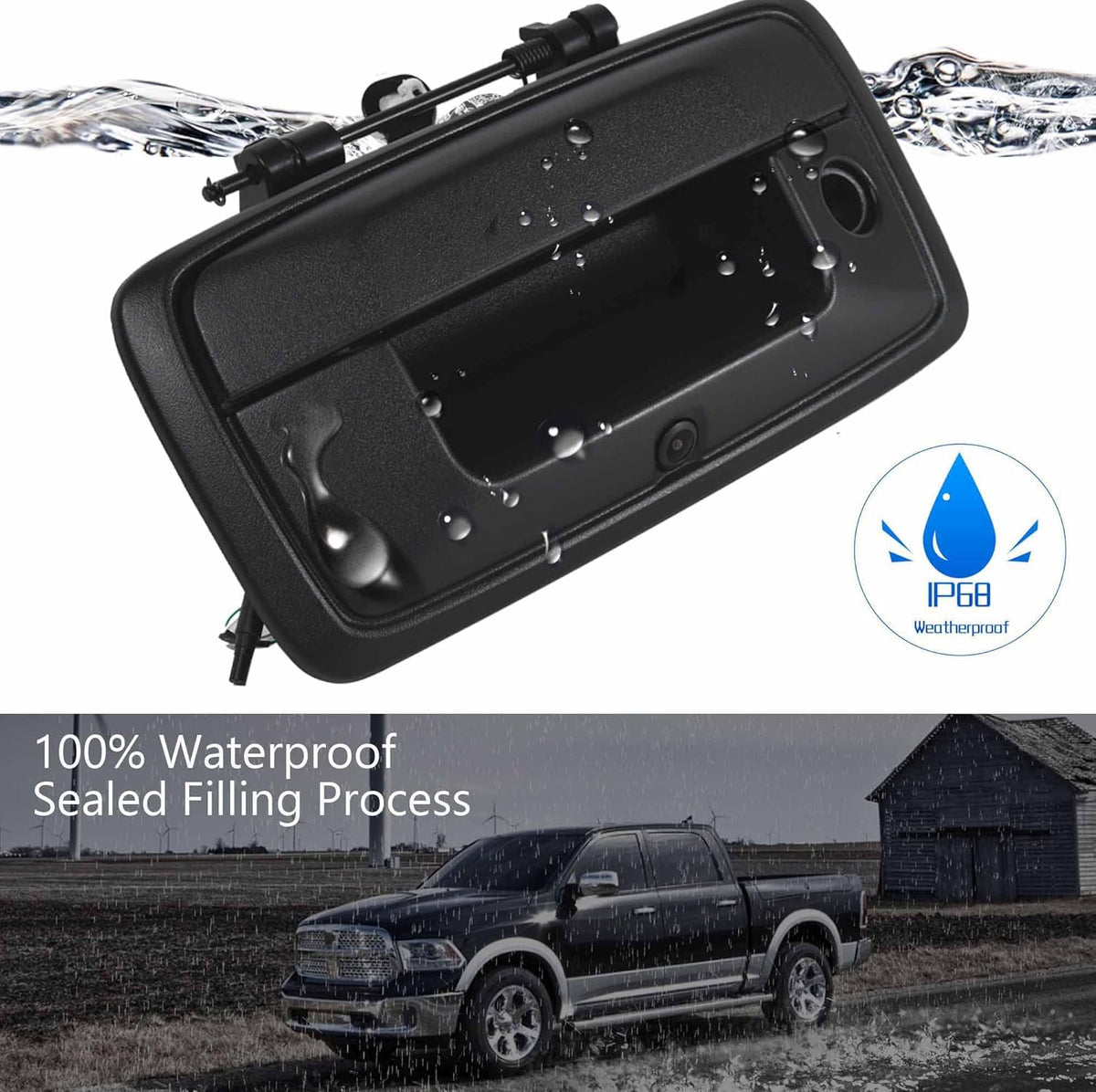 Tailgate Handle Backup Camera for 2014-2018 Chevy Silverado GMC Sierra T8926