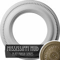 13x22OD x 7 1/2x22ID x 3/4x22P Ceiling Medallion, Hand-Painted Mississippi Mud D341