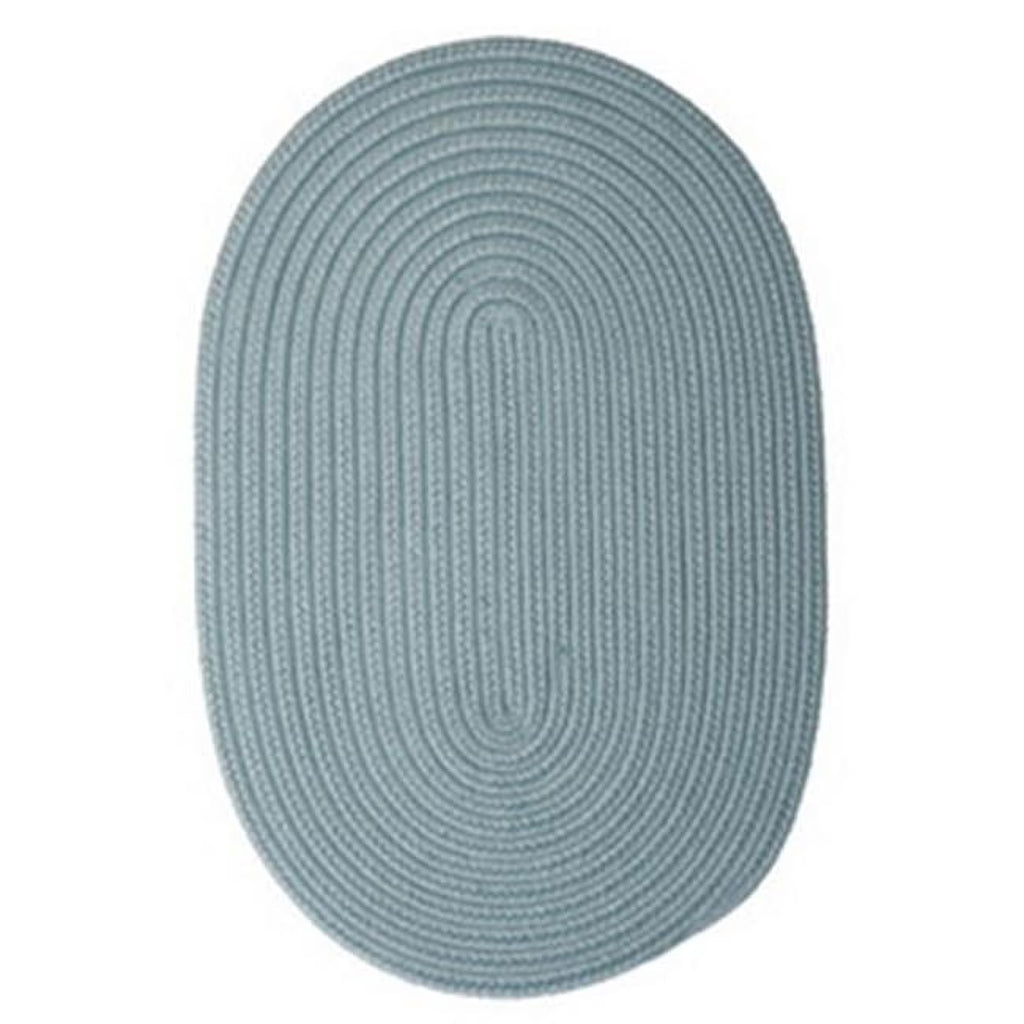 Federal Blue Solid Oval Rugs 5x8 P86933