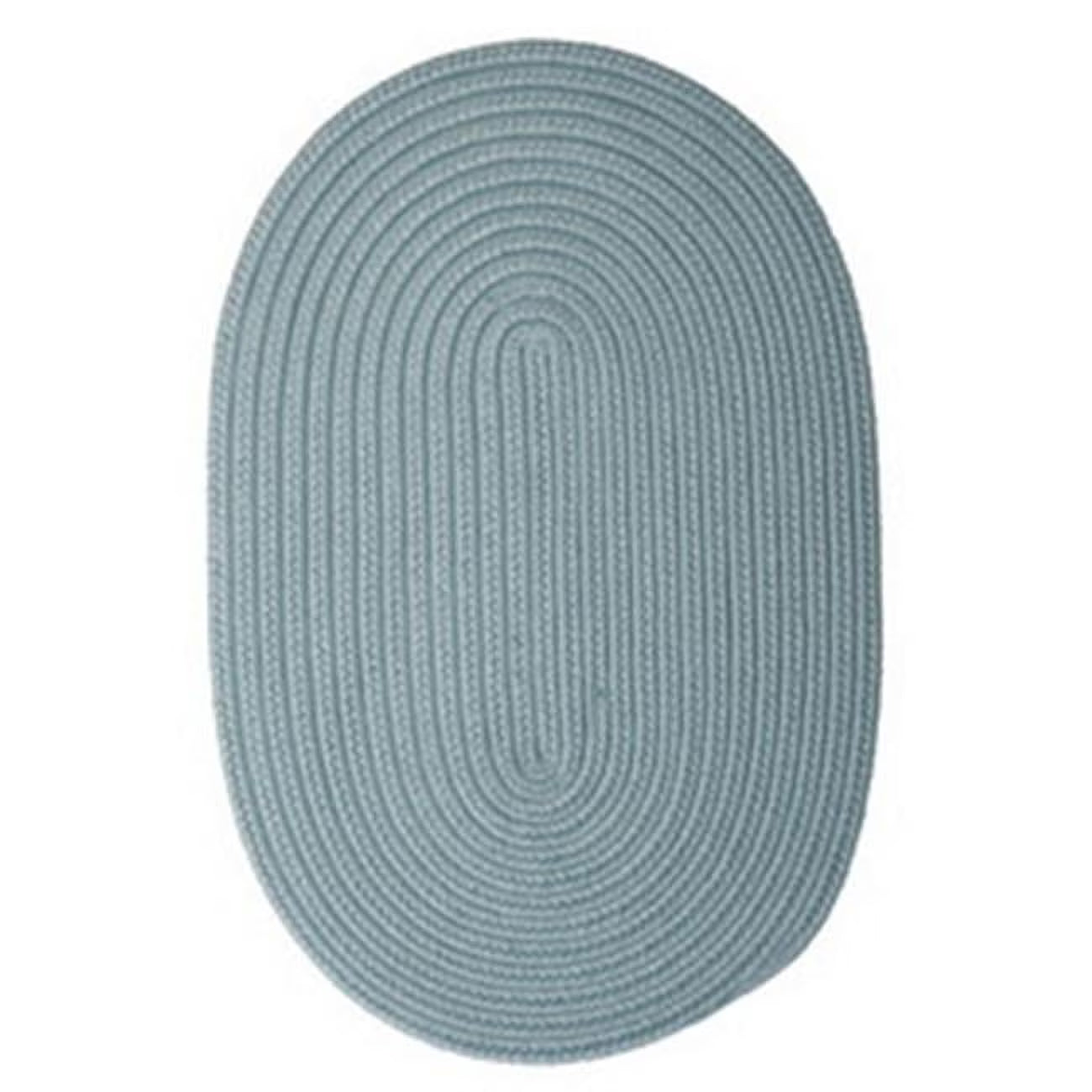 Federal Blue Solid Oval Rugs 5x8 P86933