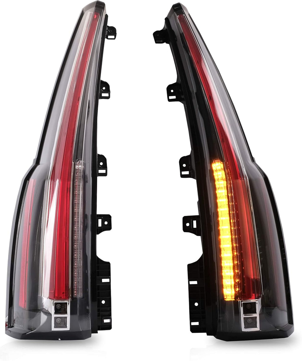 Red Clear Tail Lights for 2007-2014 Cadillac Escalade ESV 3rd Gen SUV V646977
