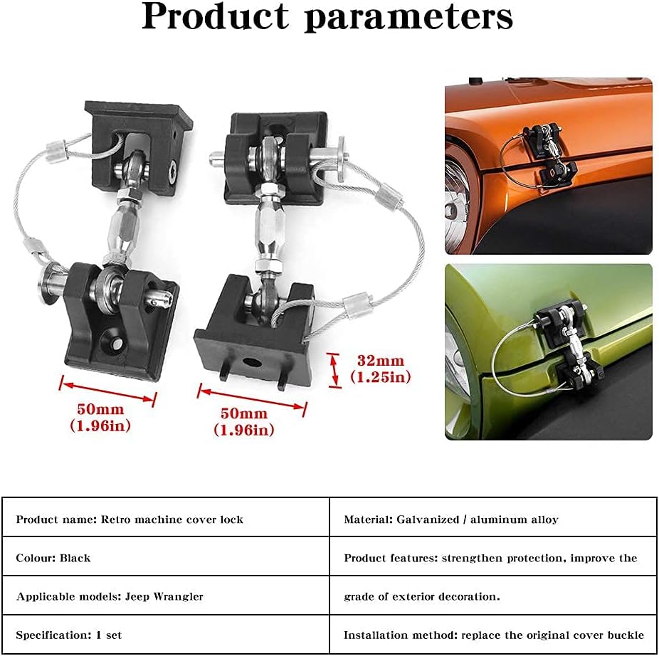 Hood Lock Latch Kit Pack of 2 L989