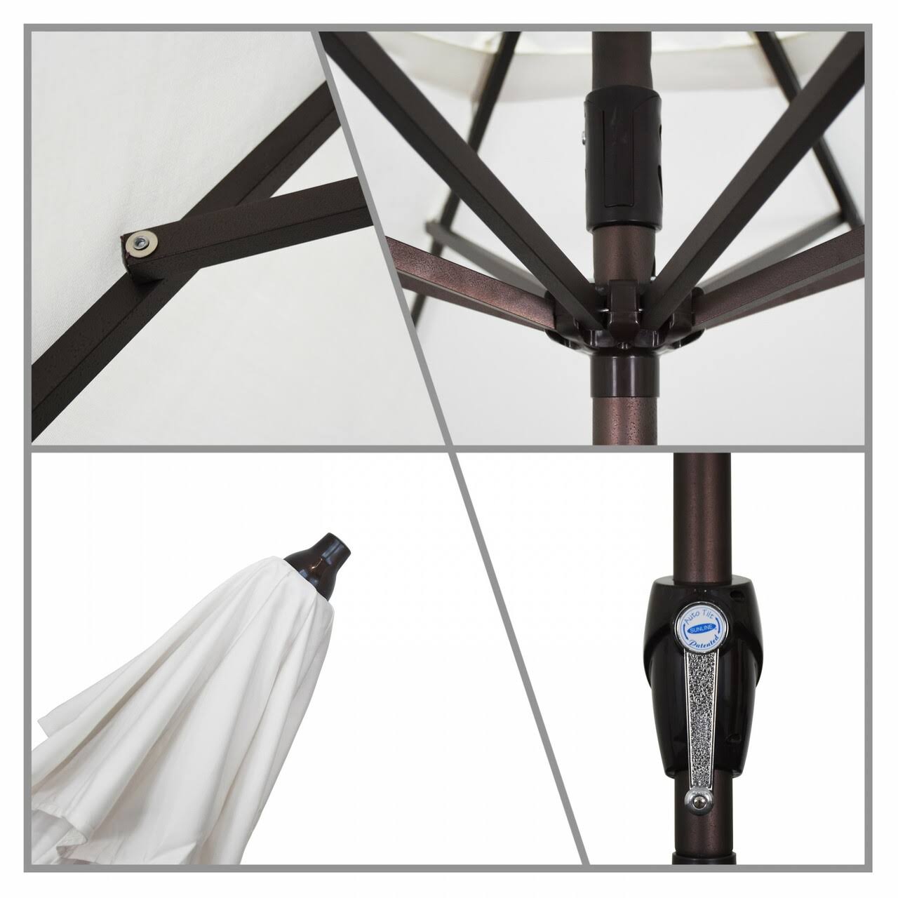 9 ft. Patio Umbrella with Bronze Aluminum Pole W275