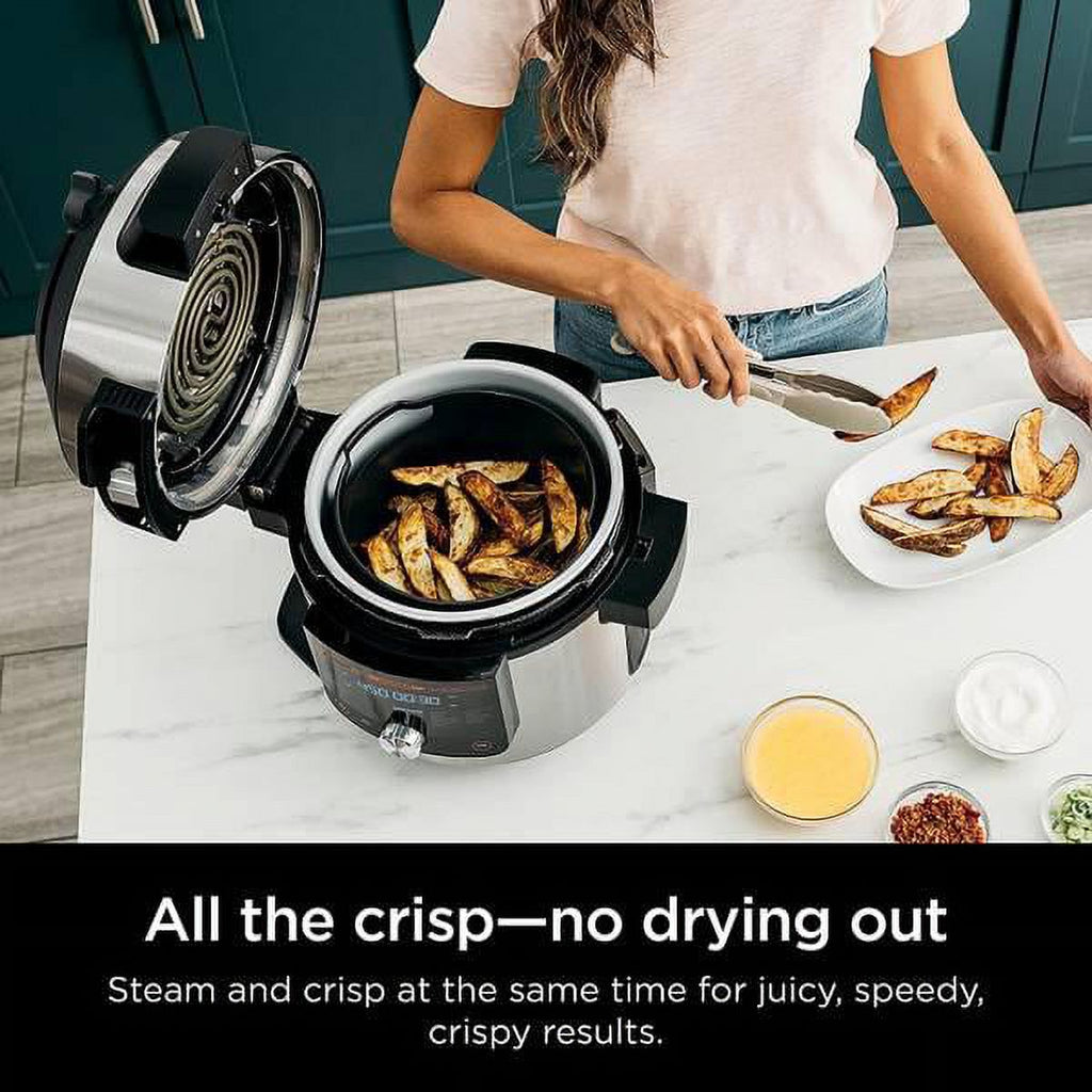 14-in-1 8 qt XL Pressure Cooker Steam Fryer with SmartLid W555